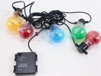 Konstsmide LED Biergartenkette 2m Länge, 5 x bunte...