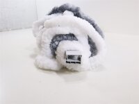 Arisol Chenille Flauschvorhang, 120x185cm, grau/weiß, ideal für Kastenwagen/Vans