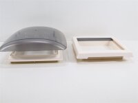 MPK VisionVent S pro (Modell 27P) Dachhaube, 28x28cm, cremeweiß, Rauchglas, mit Moskitonetz, 24-46mm