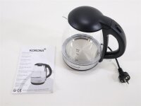 KORONA 20608 Glas Wasserkocher 1,2L beleuchtet kabellos...