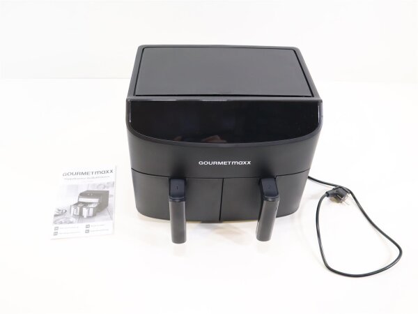 GOURMETmaxx Heißluft Fritteuse Twin Dual Airfryer Doppel