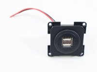 Inprojal System 20.000 USB Ladesteckdose, 2-fach, schwarz