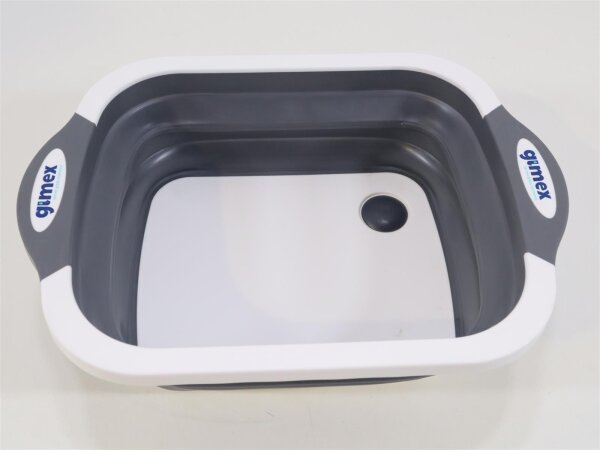 Gimex 2-in-1 Waschschüssel, grau Geschirrschüssel Spülschüssel Schneidebrett