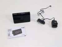 TFA Dostmann 60.2543.05 Funk Wecker Schwarz Alarmzeiten 1 Großes Display
