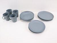 Brunner Tierra Geschirrset, PLA, 16-teilig, grau...