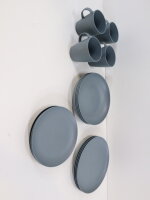 Brunner Tierra Geschirrset, PLA, 16-teilig, grau...
