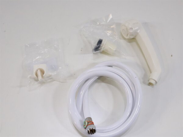 Keller Duschset mit Wandhalter u. Schlauch, weiß, 1,5m Campingdusche