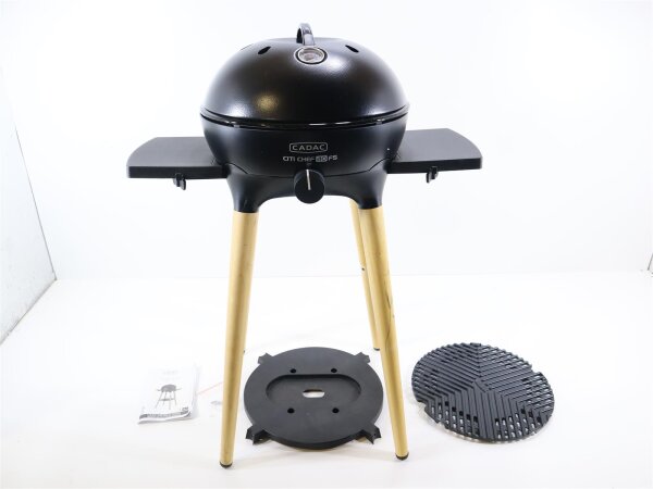 Cadac Citi Chef 40 FS Gasgrill Kompaktgrill Kartuschengrill Camping Outdoor 2700 Watt 50mbar schwarz