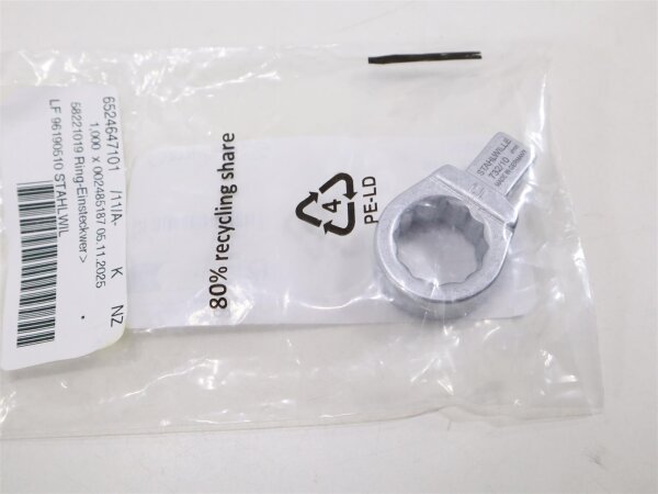 Stahlwille 732/10 Ring-Einsteckwerkzeug SW 19 mm Aufnahme 9 x 12 mm