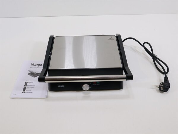 VENGA! VG COG 3003 Elektro Kontaktgrill stufenloser Temperaturregler Edelstahl
