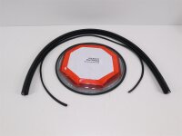 Polyplastic Bullauge, starre Scheibe, grau, Ø362mm