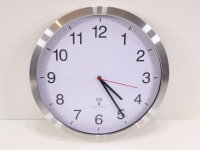 TFA Dostmann 60.3545.02 Funk Wanduhr 40 cm x 5 cm x 40 cm Silber