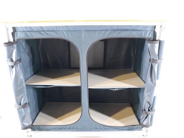 Camp4 Bamboo Quick High Campingküche Reiseküche Campingschrank 100x49x82cm anthrazit