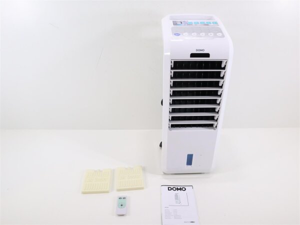 DOMO DO153A Luftkühler Ventilator LED-Display mit Fernbedienung Oszillierend Timer 55 Watt weiß