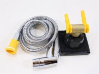 Lilie Externer Duschanschluss, 12mm, schwarz Wassersteckdose Schlauch