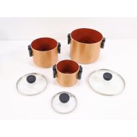 Bo-Camp Slauson Topfset 3-Teilig 3 Töpfe Aluminium Camping Kochgeschirr bronze