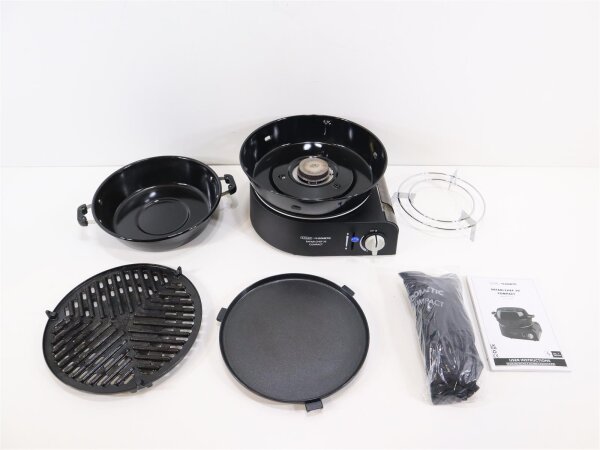 Cadac Safari Chef Compact 30 Kartuschenkocher Campinggrill Kompaktgrill Bajonettkartusche schwarz