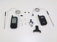 TFA Dostmann 14.1511.01 Grill-Thermometer Messgerät Alarm Kabelsensor Ofen- und Kerntemperatur schwarz