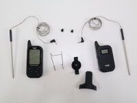 TFA Dostmann 14.1511.01 Grill-Thermometer Messgerät Alarm Kabelsensor Ofen- und Kerntemperatur schwarz