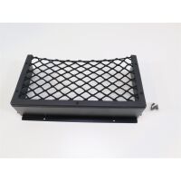 Carbest Aluminium-Ablagefach mit elastischem Netz, L, 445x225x90mm, schwarz anschraubbar