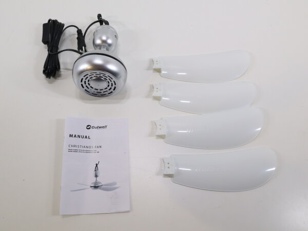 Outwell Christianos Camping Ventilator Ø58cm 230V silver/grau