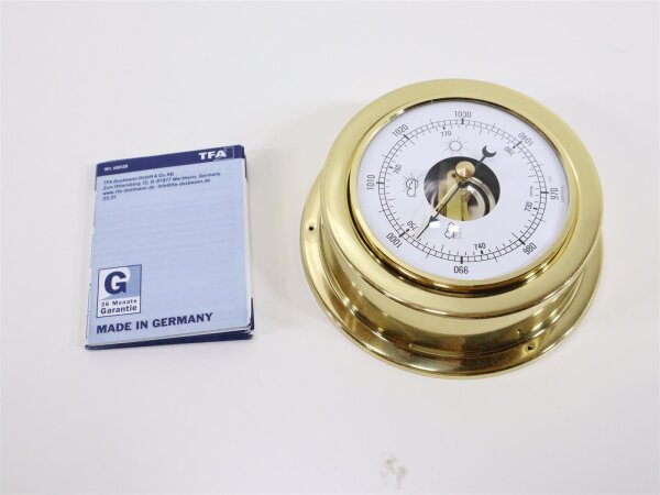 TFA 29.4010.B Maritim Schiffsbarometer analog Luftdruck Wetterstation