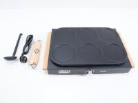 DOMO DO8717P Pfannkuchenplatte 6-Personen Pancakesmaker...