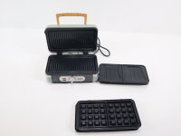 DOMO Sandwich-Waffel-Grill 3-in-1 Waffeleisen Salbeigrün