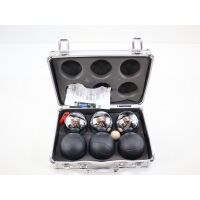 Sunsport Alsace Petanque Boccia Boule Koffer Camping Outdoor silber schwarz