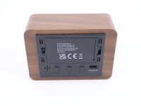 TFA Dostmann 60.2549.08 Funk Wecker Holz, Braun Alarmzeit
