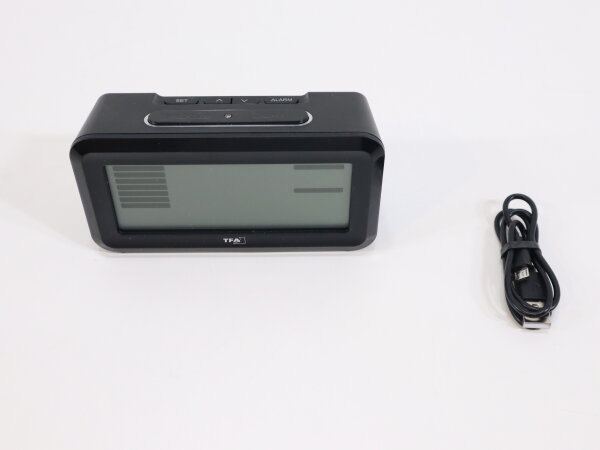 TFA Dostmann 60.2562.01 Funk Wecker Schwarz, Silber Alarmzeiten