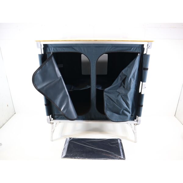 Camp4 Bamboo Quick High Campingküche Reiseküche Campingschrank 100x49x82cm anthrazit