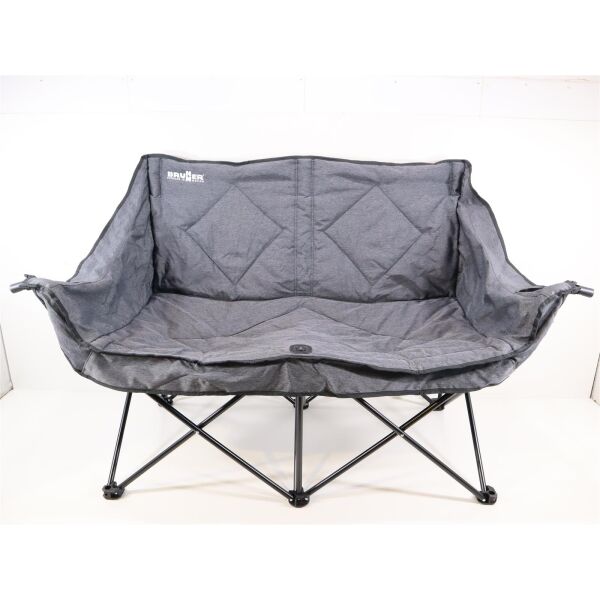 Brunner Action Faltsofa Campingbank Campingsofa Sessel 2 Personen Outdoor grau