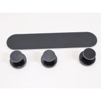 Silwy Spotlight Garderobe, 3-Haken, 25cm, schwarz...