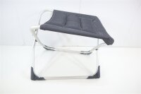 Crespo AL/231-DL Deluxe Beinauflage Fußauflage Hocker Camping Garten Terrasse gepolstert klappbar anthrazit