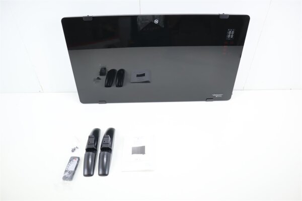 Heizkonvektor 2000W schwarz Heizung Glas Heizstrahler